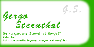 gergo sternthal business card